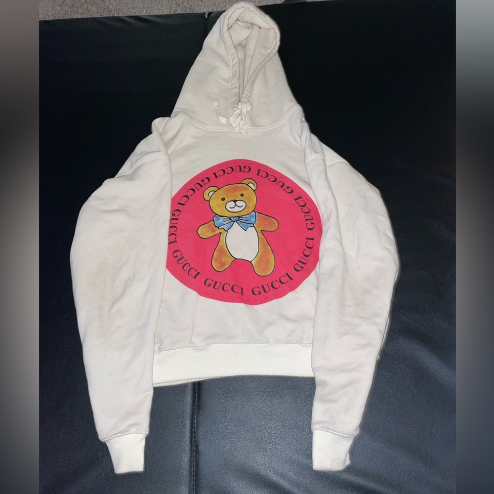 Gucci Sweaters | Exo Kai x Gucci Teddy Bear Hoodie | Color: White | Size: M